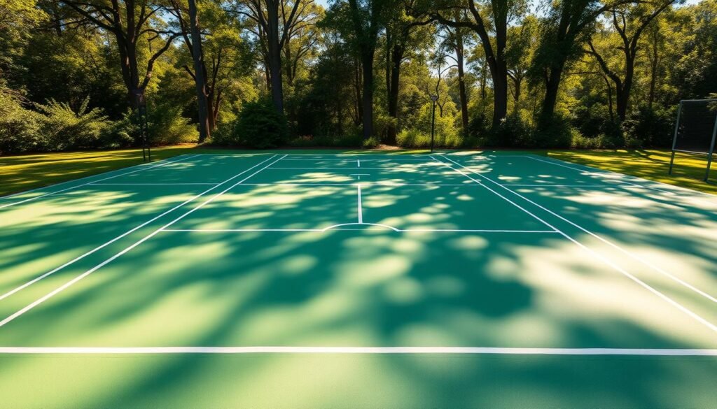 painting pickleball court